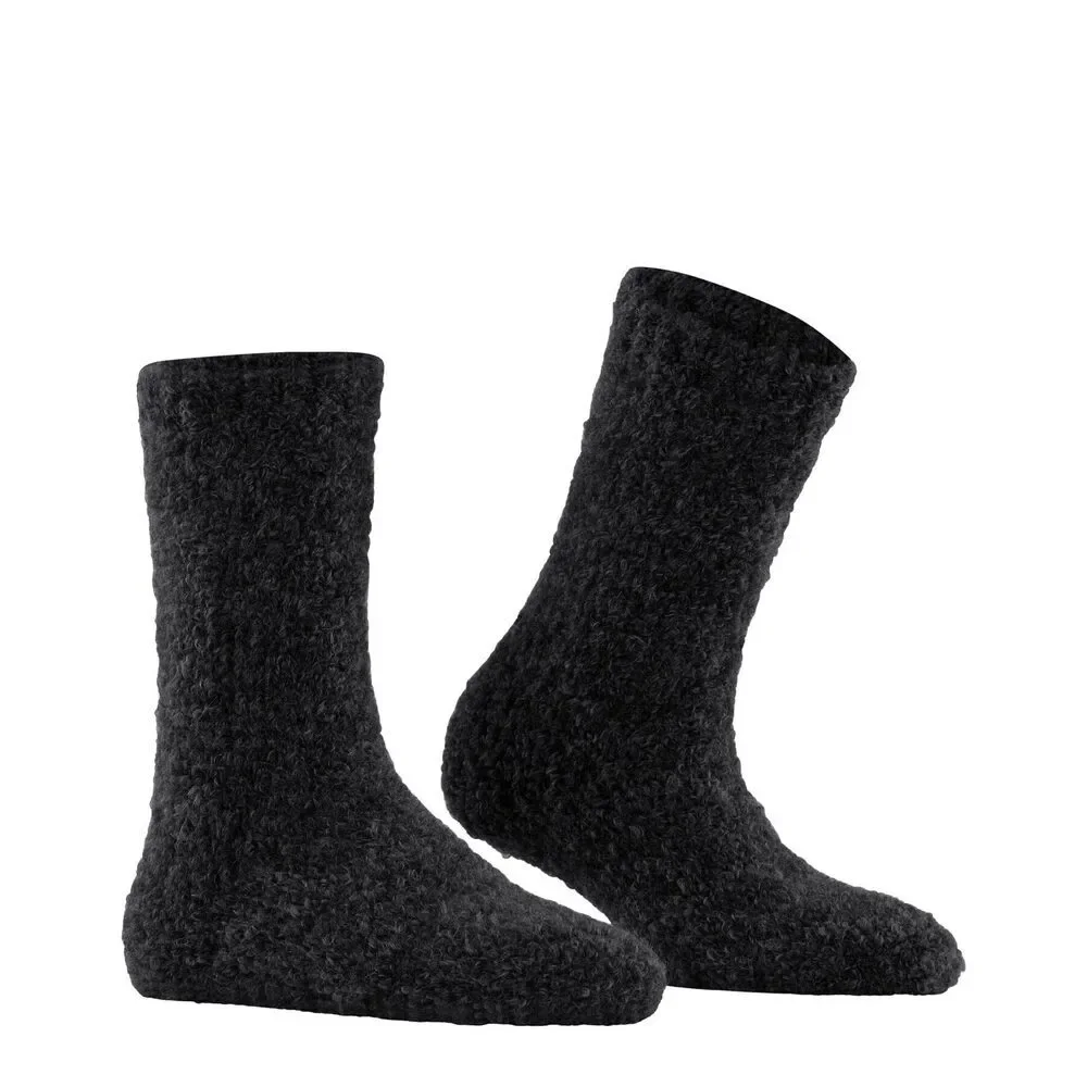 FALKE Women's Fuzzy Black Socks 8-10.5 1 Pair